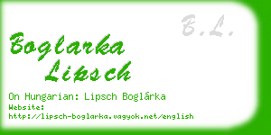 boglarka lipsch business card
